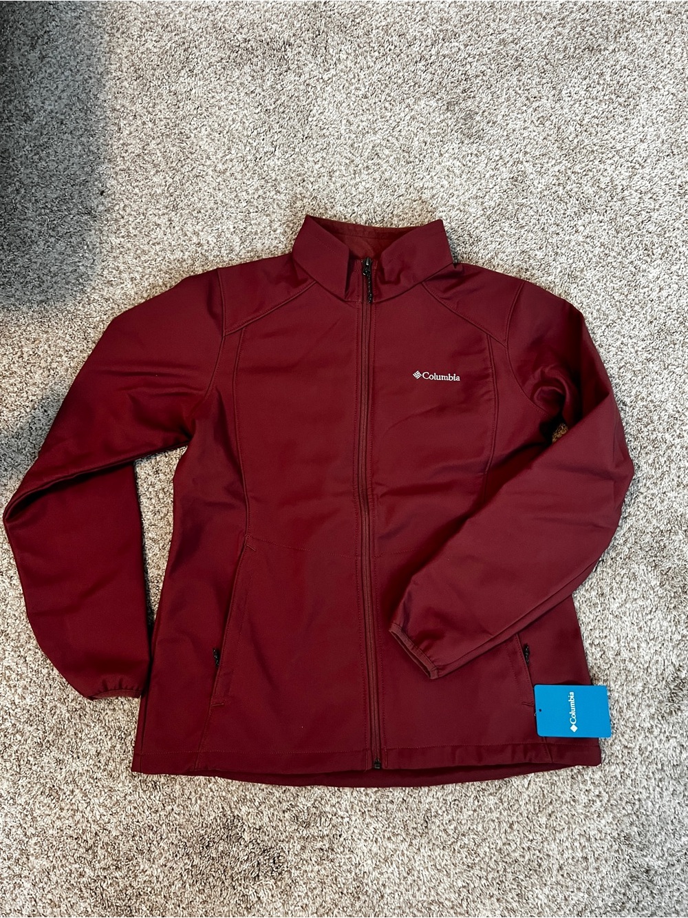 NWT Columbia Womens Kruser Ridge Softshell Jacket L maroon color
